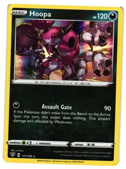 Pokemon TCG Hoopa 111/189 Holo Rare Darkness Ablaze LP - Image 1