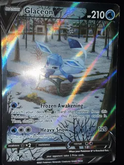 2021 Pokemon Evolving Skies Glaceon V 175/203 Alt Art Alternate Full Art ❄🦊✨ - Image 2