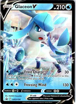 Glaceon V SWSH196 Holo Promo Sword & Shield Promo Pokemon Holo Near Mint - Image 1