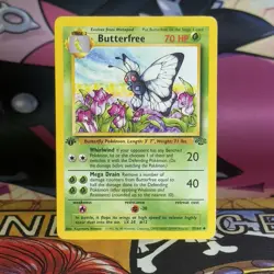 Butterfree 33/64 Jungle Base Set Non-Holo Pokemon Card 1st Edition LP - Image 1