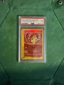 PSA 7 Cyndaquil 105/165 Reverse Foil Expedition E Series 2002 Pokemon Card NM - Image 1
