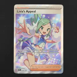Pokemon TCG Card Lisia's Appeal 234/191 Surging Sparks Ultra Rare Full Art - NM - Image 1
