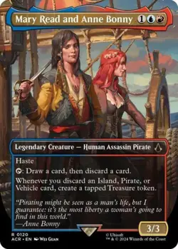~ Mary Read and Anne Bonny (Borderless) ~ NM Foil ~ UB: Assassin's Creed ~ MTG ~ - Image 1