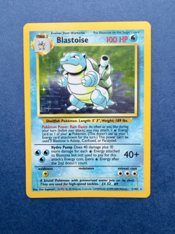 Blastoise Holo 2/102 4TH PRINT UK 1999-2000 Base Set Pokemon Card 1999 PSA WOTC - Image 1