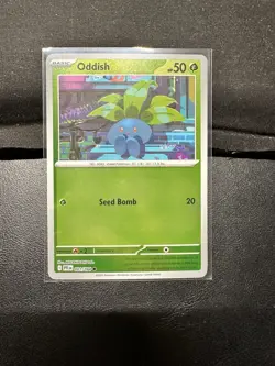 Oddish 001/094 Common Phantasmal Flames Pokemon Reverse Holo Near Mint - Image 1