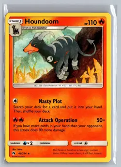 Houndoom 46/214 Rare Lost Thunder Pokemon Near Mint - Image 1