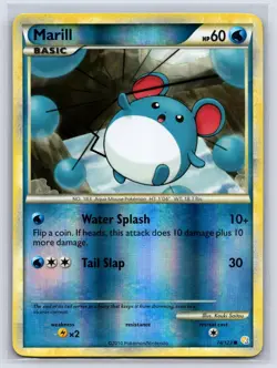 Marill 74/123 Common HeartGold & SoulSilver Pokemon Reverse Holo Near Mint - Image 1
