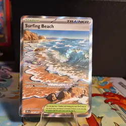 Pokemon TCG Surfing Beach 114/086 Rare Holo Full Art Stadium - Image 1