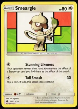Smeargle 157/214 Rare Lost Thunder Lightly PLayed - Image 1