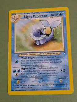 Pokemon - Light Vaporeon 052/105 Uncommon Unlimited - Neo Destiny - HP - Image 1