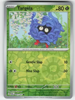 Tangela 001/167 Common Twilight Masquerade Pokemon Reverse Holo Near Mint - Image 1