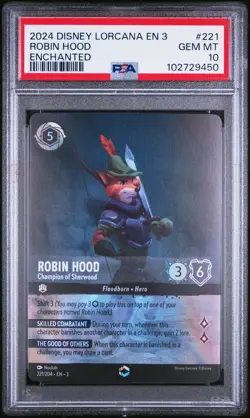 DISNEY LORCANA EN 3-INTO THE INKLANDS ROBIN HOOD - CHAMPION OF SHERWOOD PSA 10 - Image 1