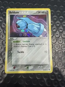 Pokemon Card - Beldum Hidden Legends 28/101 Uncommon Reverse Holo NM - Image 1
