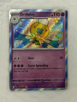 Pokemon TCG Drifblim Scarlet & Violet Paldean Fates Holo Shiny Rare Card 156/091 - Image 1
