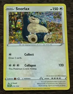 😴 Snorlax 016/034 CLV 😴 Pokemon TCG Classic Collection NM Holo - Image 1