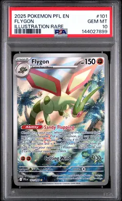 2025 POKEMON PFL EN-PHANTASMAL FLAMES ILLUSTRATION RARE #101 FLYGON PSA 10 - Image 1