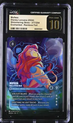 2024 Disney Lorcana - Mufasa - Shimmering Skies Foil - CGC PRISTINE 10 - Image 1