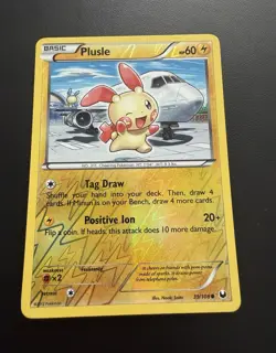 Plusle 39/108 Pokemon Card Dark Explorers Reverse Holo - Image 1