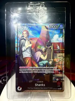 SEALED Shanks OP09-001 L Leader Alt Art Promo - One Piece Card Game English NM/M - Image 1