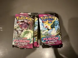 Pokemon TCG: SWSH Fusion Strike Booster Pack Lot (9 Packs Total) - Image 1
