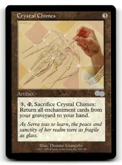 MTG Urza's Saga #292 Crystal Chimes Artifact NM - Image 1