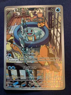 Pokemon Squirtle 148/142 Sv07 Stellar Crown Holo Illustration Rare 2024 Eng - Image 1