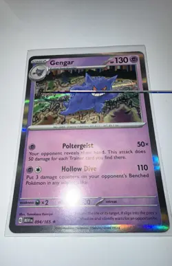 Pokemon TCG Gengar 094/165 Sv: Scarlet & Violet 151 Holo FAST SHIPPING - Image 1