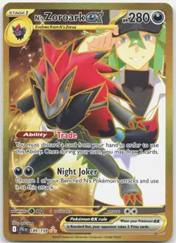 N's Zoroark ex 189/159 Hyper Rare Journey Together Pokemon Near Mint - Image 1