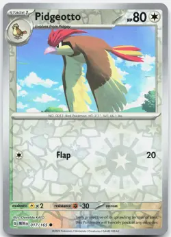 Pidgeotto 017/165 C 151 Pokemon Reverse Holo Lightly Played - Image 1