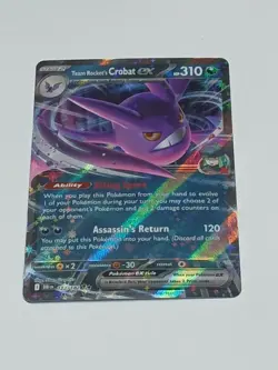 Team Rocket's Crobat ex 122/182 Double Rare S&V: Destined Rivals Pokemon TCG NM - Image 1