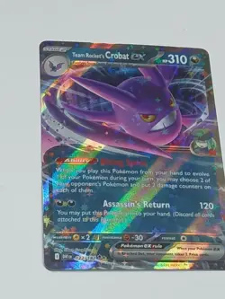 Team Rocket's Crobat ex 122/182 Double Rare S&V: Destined Rivals Pokemon TCG NM - Image 3