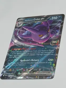 Team Rocket's Crobat ex 122/182 Double Rare S&V: Destined Rivals Pokemon TCG NM - Image 4