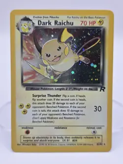 Dark Raichu 83/82 Team Rocket Holo Secret Rare Unlimited 2000 WOTC Pokemon NM! - Image 1