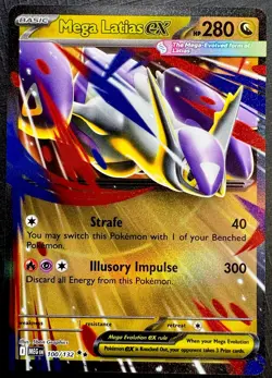 2025 Pokemon - Mega Latias Ex 100/132 Mega Evolution - DOUBLE RARE HOLO English - Image 1