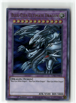 2x Blue-Eyes Ultimate Dragon LDS2-EN018/LDK2-ENK40 Ultra 1st Ed LP - Image 1