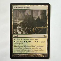 1 x Wooded Bastion Filter Land - Shadowmoor Rare - NM - MTG - Image 1
