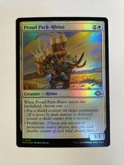 1x Modern Horizons 3 Proud Pack-Rhino Foil NM/M Magic The Gathering Mtg - Image 1