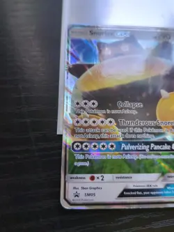 Snorlax GX SM05 Black Star Promo Holo Pokemon Card - Image 3
