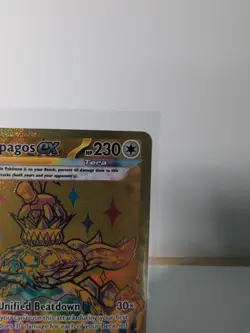 Pokemon Terapagos EX Prismatic Evolutions 180/131 Hyper Rare Gold Pack Fresh NM - Image 2