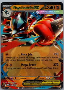 Mega Lucario ex 012 ME: Mega Evolution Promo Pokemon TCG Holo P NM - Image 1