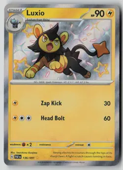 Luxio 136/091 Shiny Rare Paldean Fates Pokemon NM - Image 1