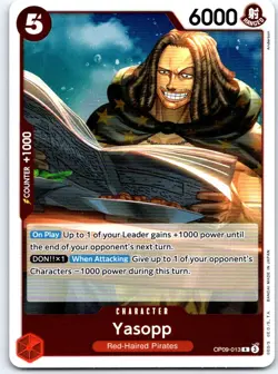 Yasopp OP09-013 Rare Emperors in the New World One Piece Foil NM - Image 1