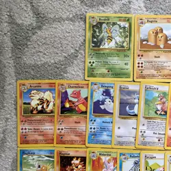 Vintage 1999 Base Set Pokemon Bundle x71 WOTC Cards No Doubles 7 Holos + 5 Rares - Image 3