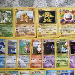 Vintage 1999 Base Set Pokemon Bundle x71 WOTC Cards No Doubles 7 Holos + 5 Rares - Image 4