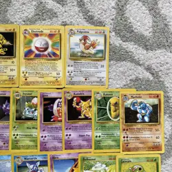 Vintage 1999 Base Set Pokemon Bundle x71 WOTC Cards No Doubles 7 Holos + 5 Rares - Image 5