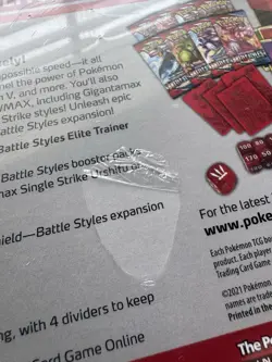 Pokemon Sword and Shield Battle Styles Elite Trainer Box Card Game TEAR IN WRAP 820650808357 - Image 4