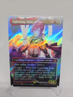 Lightning, Army of One (0545) (Borderless) (Surge Foil) Final Fantasy Foil - Image 1