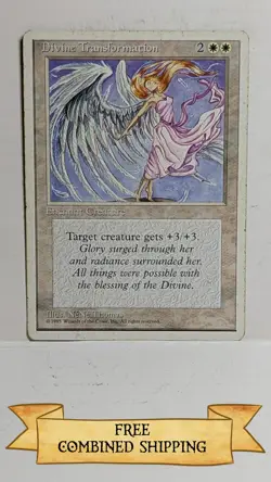 4x Divine Transformation MTG Core Set 4th Edition Regular - Image 2