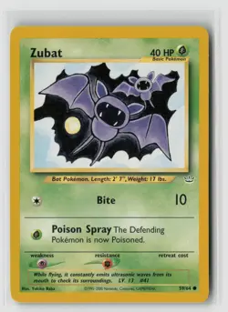 Zubat #59/64 Neo Revelation Common Pokemon TCG LP - Image 1