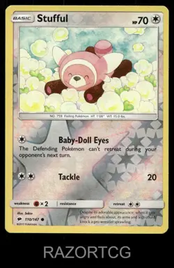 STUFFUL 110/147 C BURNING SHADOWS POKEMON REVERSE HOLO NM/M - Image 1